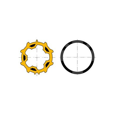  Somfy (x10) roues jaune (x10) couronnes diam 50 tube ZF54 (so 9017846) 