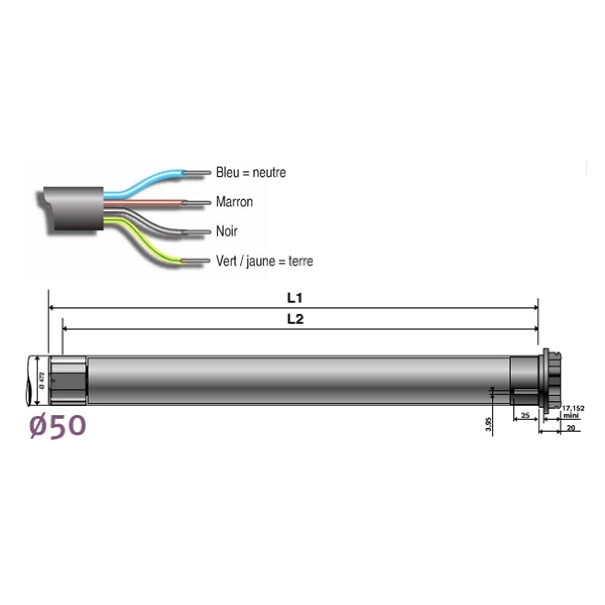 Blanc] Démontage moteur volet roulant SOMFY IPSO 10