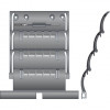  Somfy attache rigide de tablier de volet roulant ZF 3 maillon pour lames de 8 mm (so 9410796) 