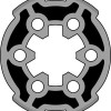  Somfy roue pour moteur diam.40 pour tube Soliso diam.44,5 (so 9013036) 