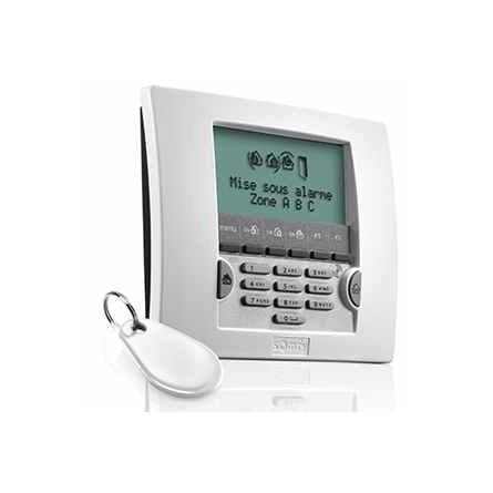  Somfy alarme : clavier LCD blanc avec badge (so 2401013) 