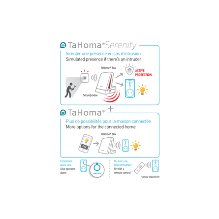 Prise télécommandée SOMFY intérieure On/Off blanche RTS - 2401363