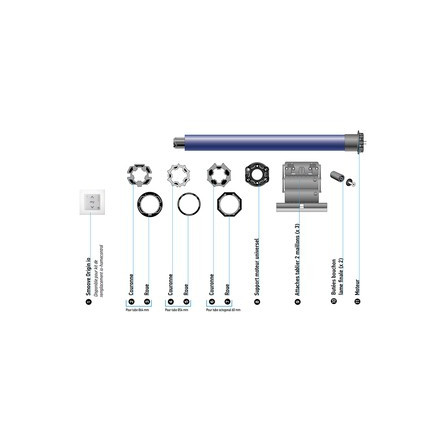  Somfy kit remplacement moteur volet roulant IO fenêtre (so 2401529) 