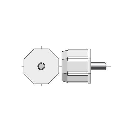  Somfy Embout tube Deprat octo 40 tourillon ø 8 (so 9137018) 