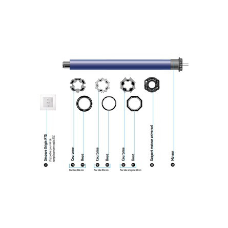  Somfy kit remplacement moteur volet roulant RTS p-fenêtre (so 1240389) 