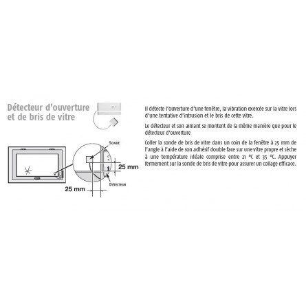  Somfy alarme : détecteur ouverture bris de vitre marron (so 2400932) 