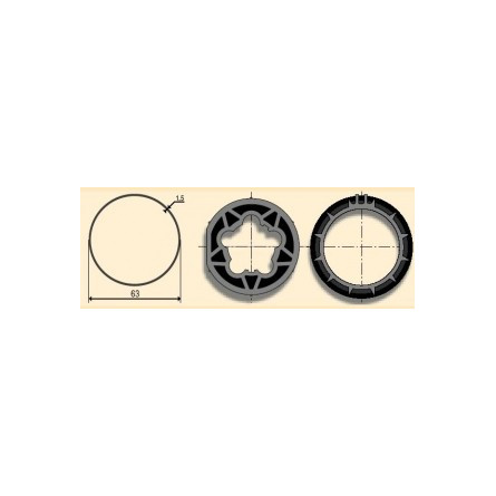  Somfy Jeu roue couronne moteur diam.50 tube ø 63 x 1,5 (so 9410317) 