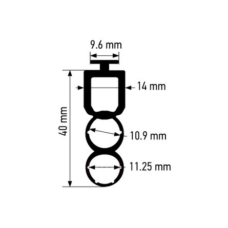  Somfy profil caoutchouc optique 50m  (so 9016662) 