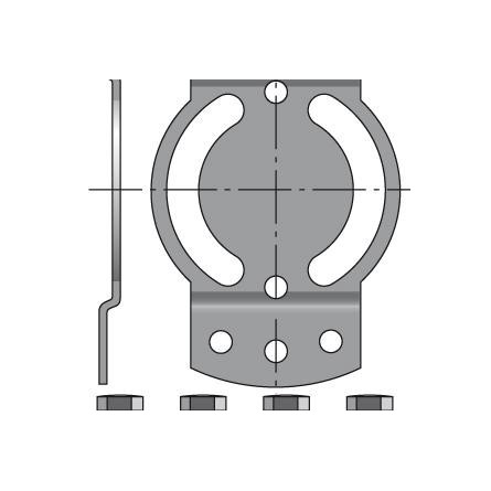  Somfy support volet roulant diam. 50 CSI entraxe 48 (so 9410658) 