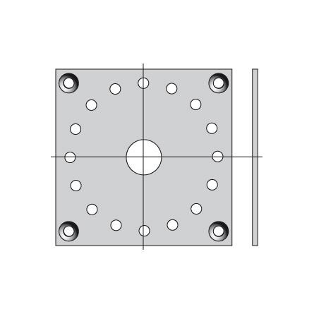  Somfy plaque 100x100 diam. 50 et 60 CSI (so 9706034) 