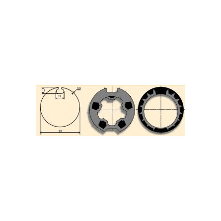  Somfy Jeu roue couronne moteur 50 Welser Ø63 goutte plate (so 9410409) 