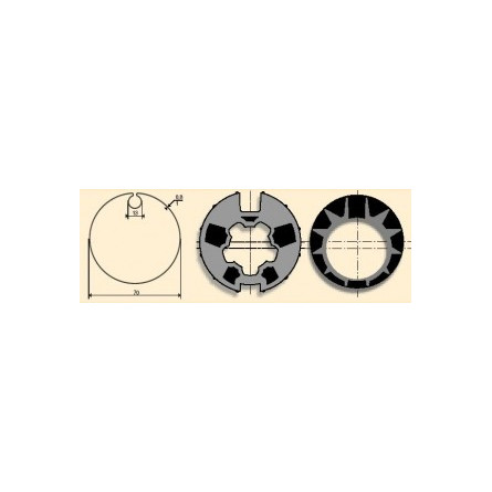  Somfy roue couronne moteur 50 tube Dôhner 70 goutte 13 (so 9410421) 