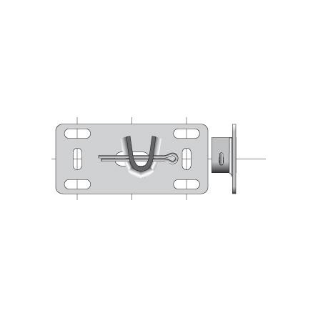  Somfy plaque zinguée réglable pour embout (so 9520600) 