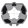  Somfy roue pour diamètre 50/60 ZF 80 (so 9420302) 