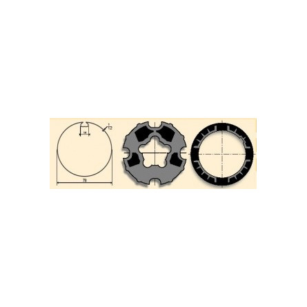  Somfy roue couronne moteur diam.60 tube 78 goutte plate (so 9420327) 