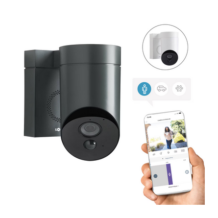  SSomfy caméra de surveillance extérieure outdoor 2 grise (so 1875328) 