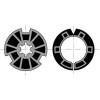  Somfy roue et couronne LS 40 tube Hassinger diam 51 (so 9500365) 