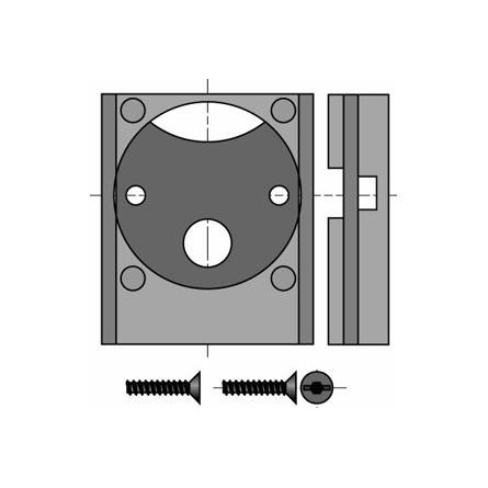  Somfy support LS 40 - tiroir 40 mm (so 9500804) 