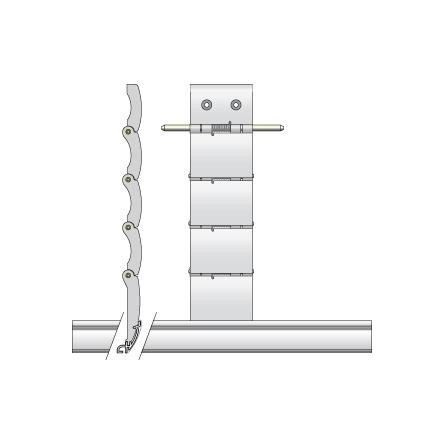  Somfy Verrou de sécurité 4 maillons lame 8 mm ZF (so 1780113) 