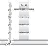  Somfy Verrou de sécurité 4 maillons lame 8 mm ZF (so 1780113) 